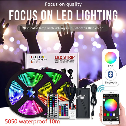 Smart LED-remslampa - WiFi- och Bluetooth-kontroll, 5050 RGB