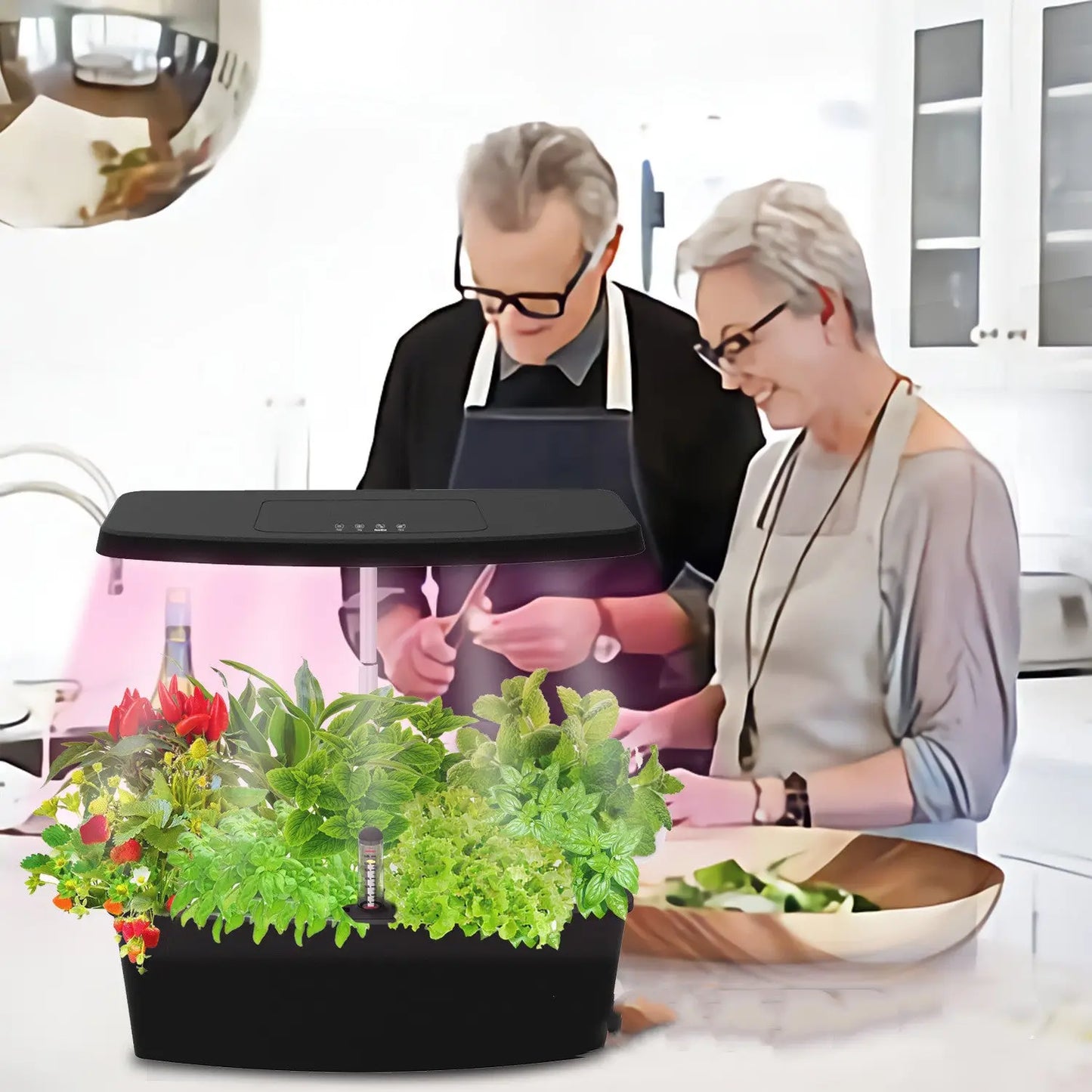 Smart växtbelysning inomhus med 12 hål för enkel plantering