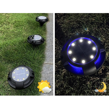 Solcellsmarkslampor med ljusstarka LED för trädgård och gångvägar