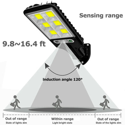 Solcellsdriven utomhusbelysning med PIR-rörelsesensor, 72-LED & väderbeständig