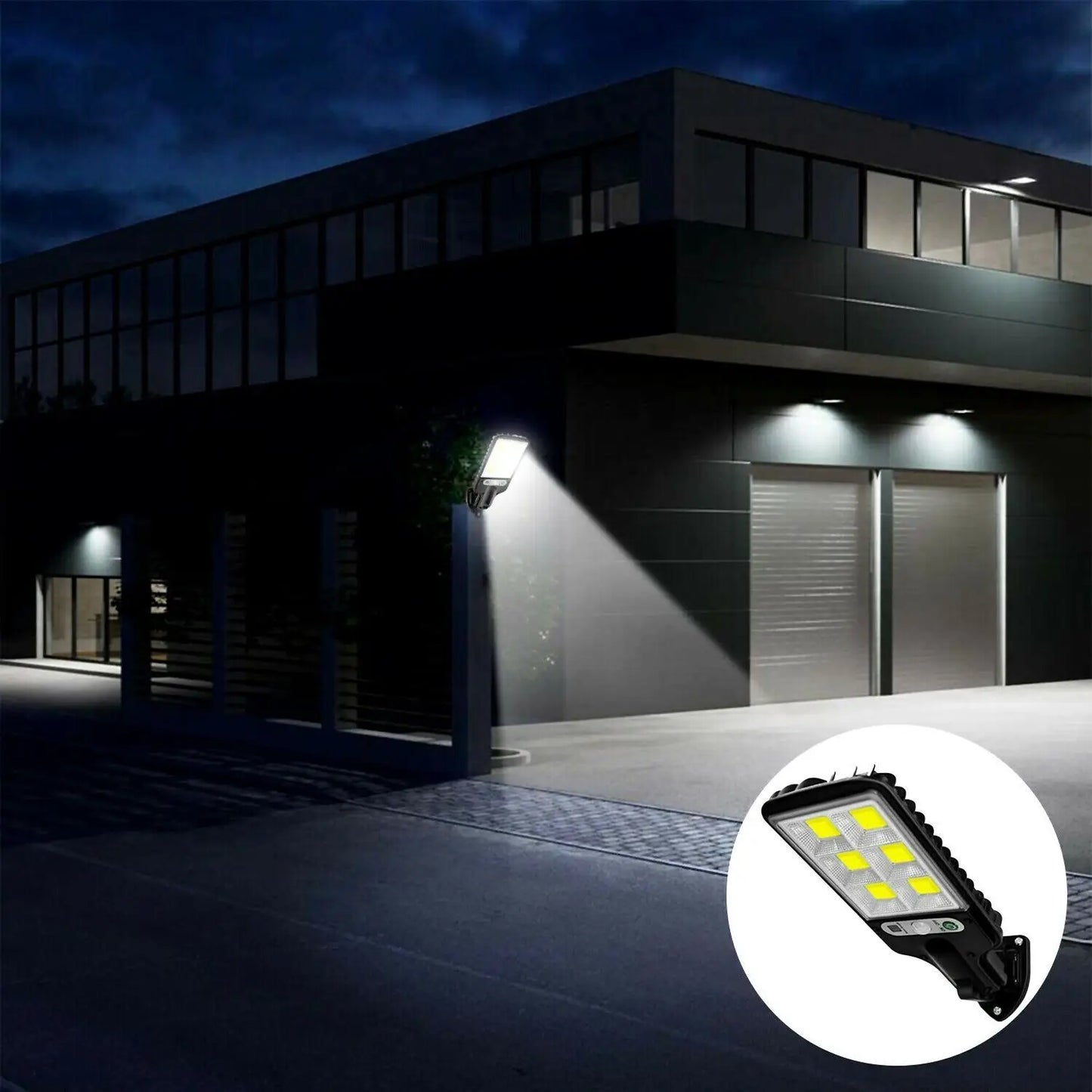 Solcellsdriven utomhusbelysning med PIR-rörelsesensor, 72-LED & väderbeständig