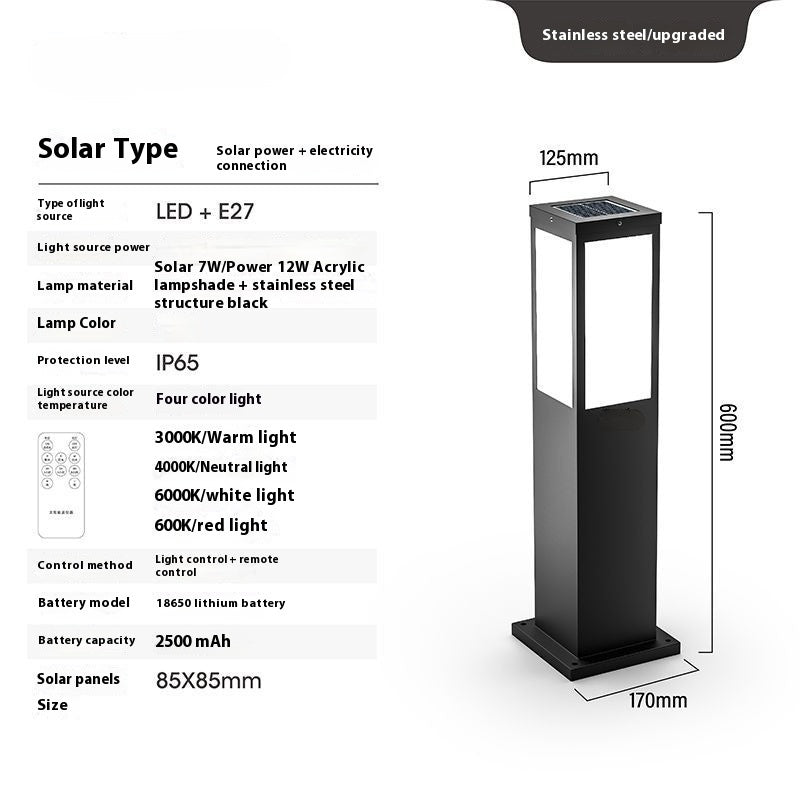 Solcellsdriven trädgårdslampa för stilfull utomhusbelysning
