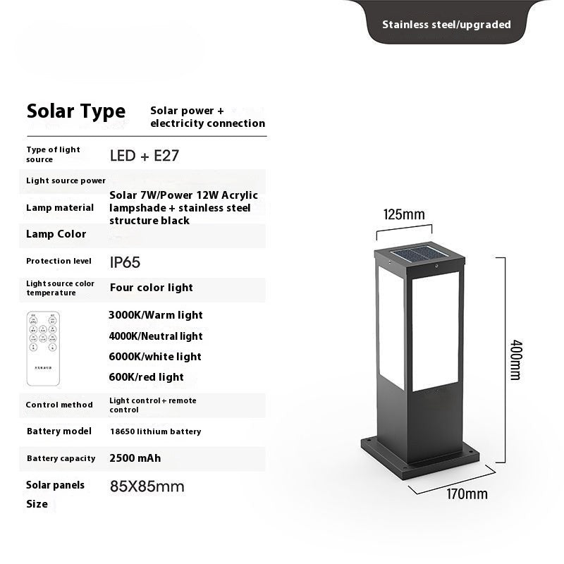 Solcellsdriven trädgårdslampa för stilfull utomhusbelysning