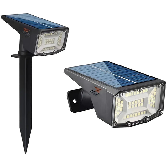 Solcellsspotlights utomhus med spjut - 2-pack