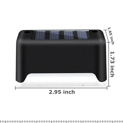 Solstegsljussats om 4 med varm LED och väderbeständig design