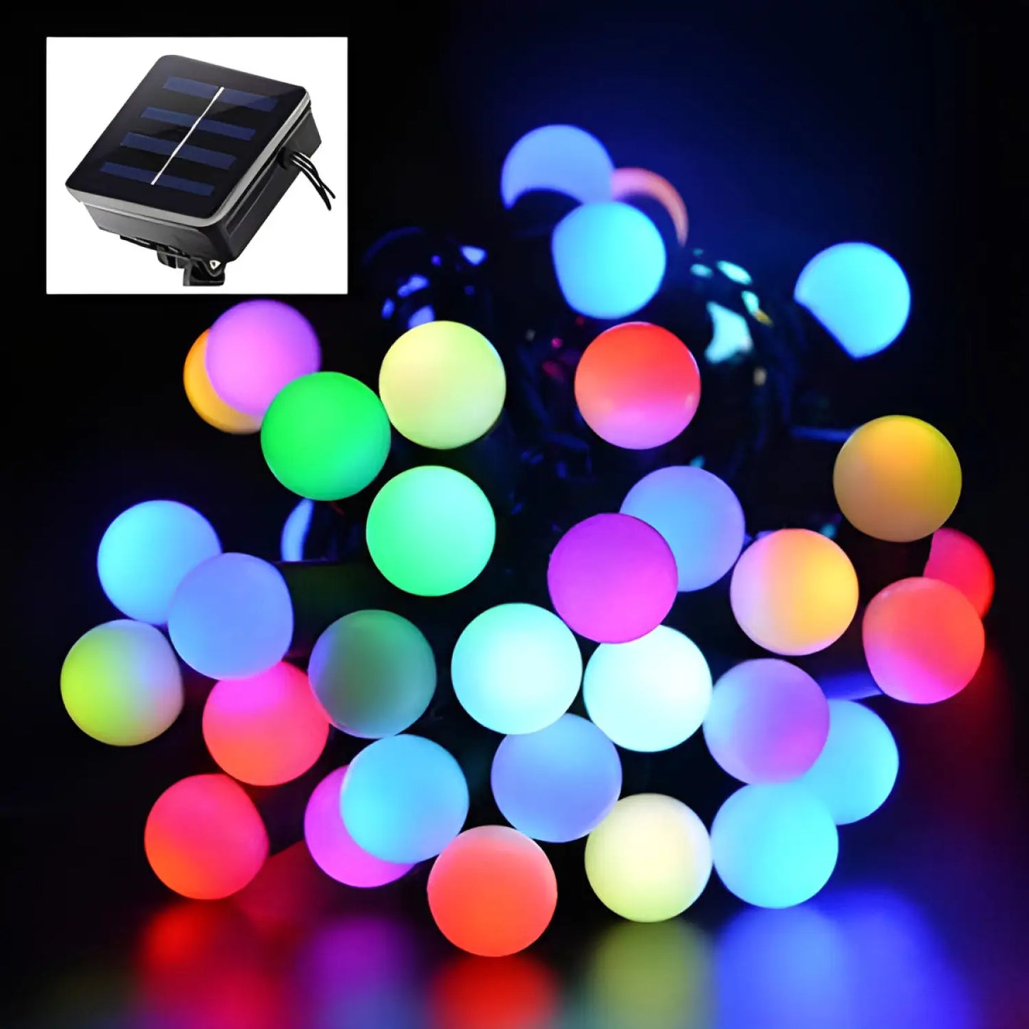 Solcellsljusslinga LED - Dekorativ lykta för julen