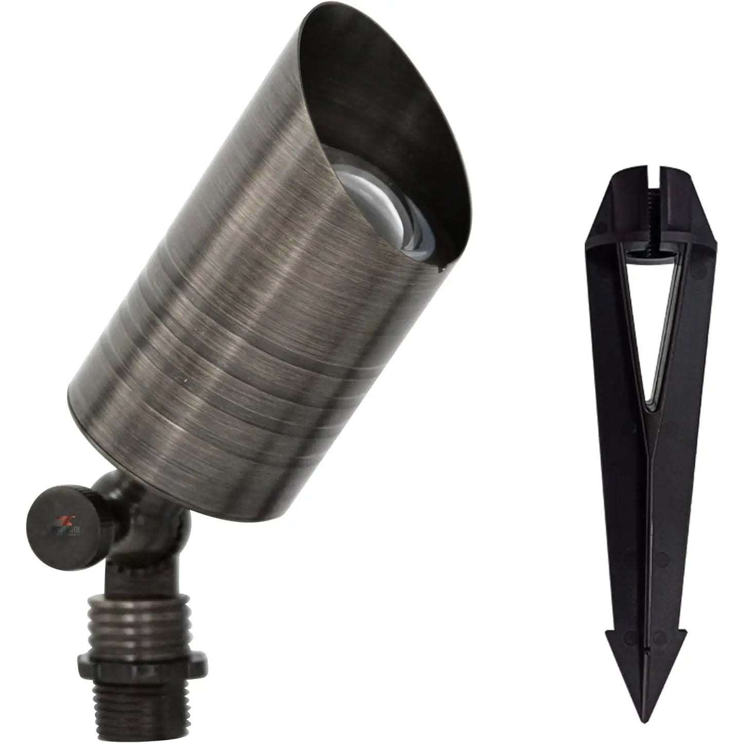 Justerbara utomhusspotlights i massivt mässing med 5 LED-lampor