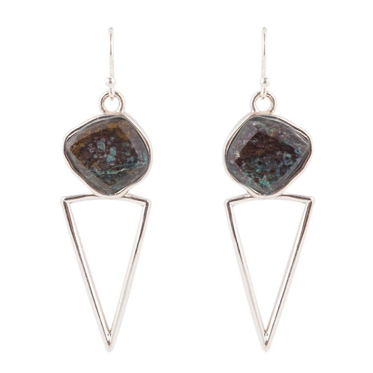 Orecchini a triangolo in argento sterling e tramonto di Sonora