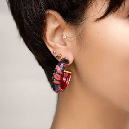 Feeling Spicy Illusion Hoop Earrings