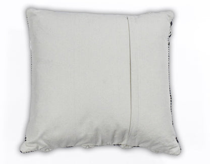 Square Outdoor and Indoor Safe Black and White Striped Pillow