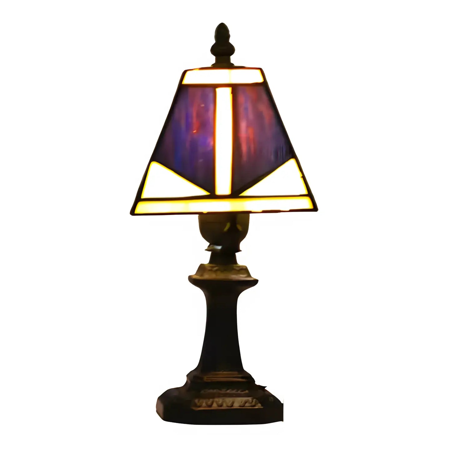 Äkta Tiffany-lampa med fyrkantig glasdesign