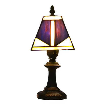 Äkta Tiffany-lampa med fyrkantig glasdesign