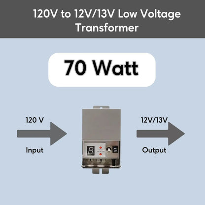 Transformator i rostfritt stål| 120V till Multi-Tap 12V/13V eller 12V/15V AC