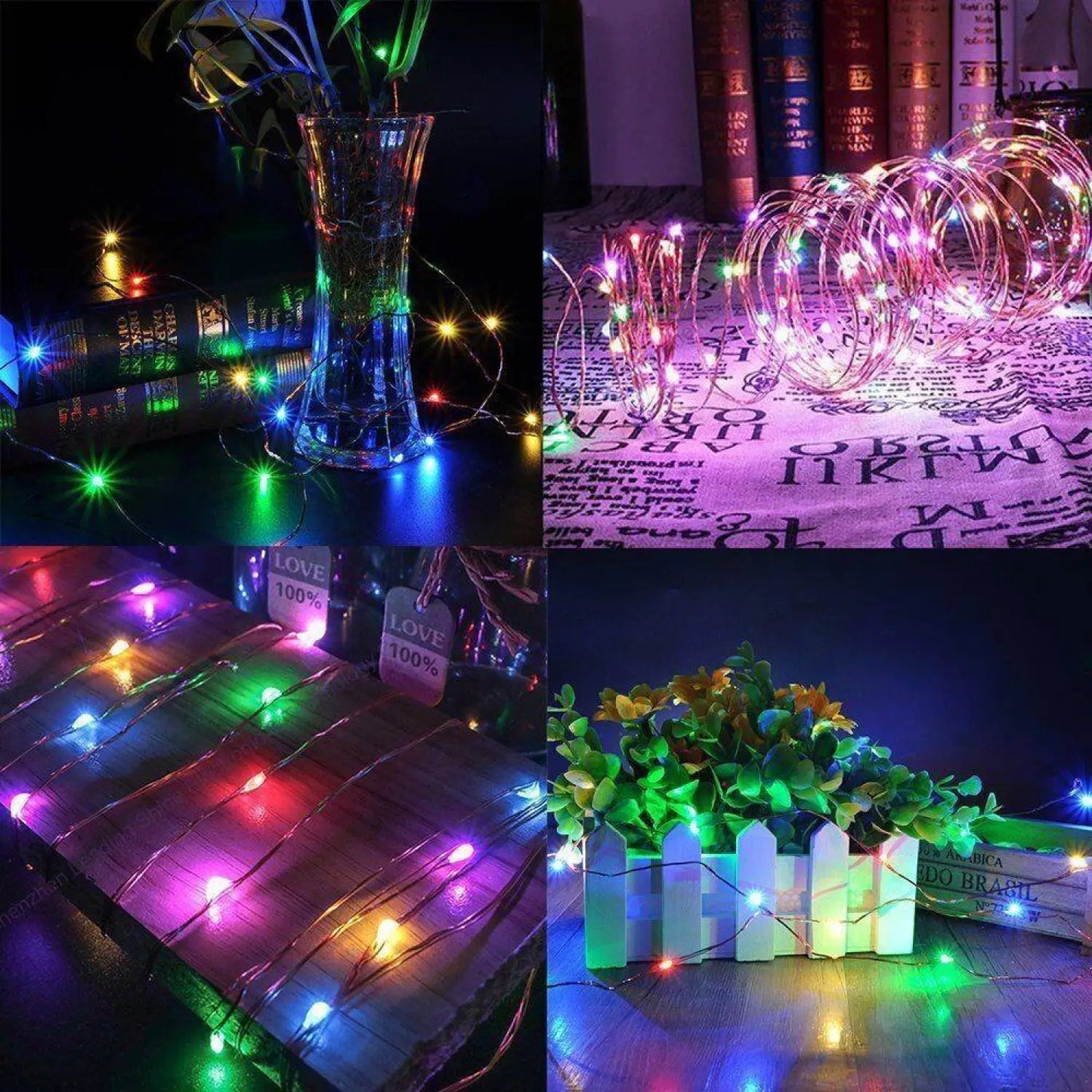 Solcellsljusslinga Fairy 200 LED 66ft Vattentät Koppartråd