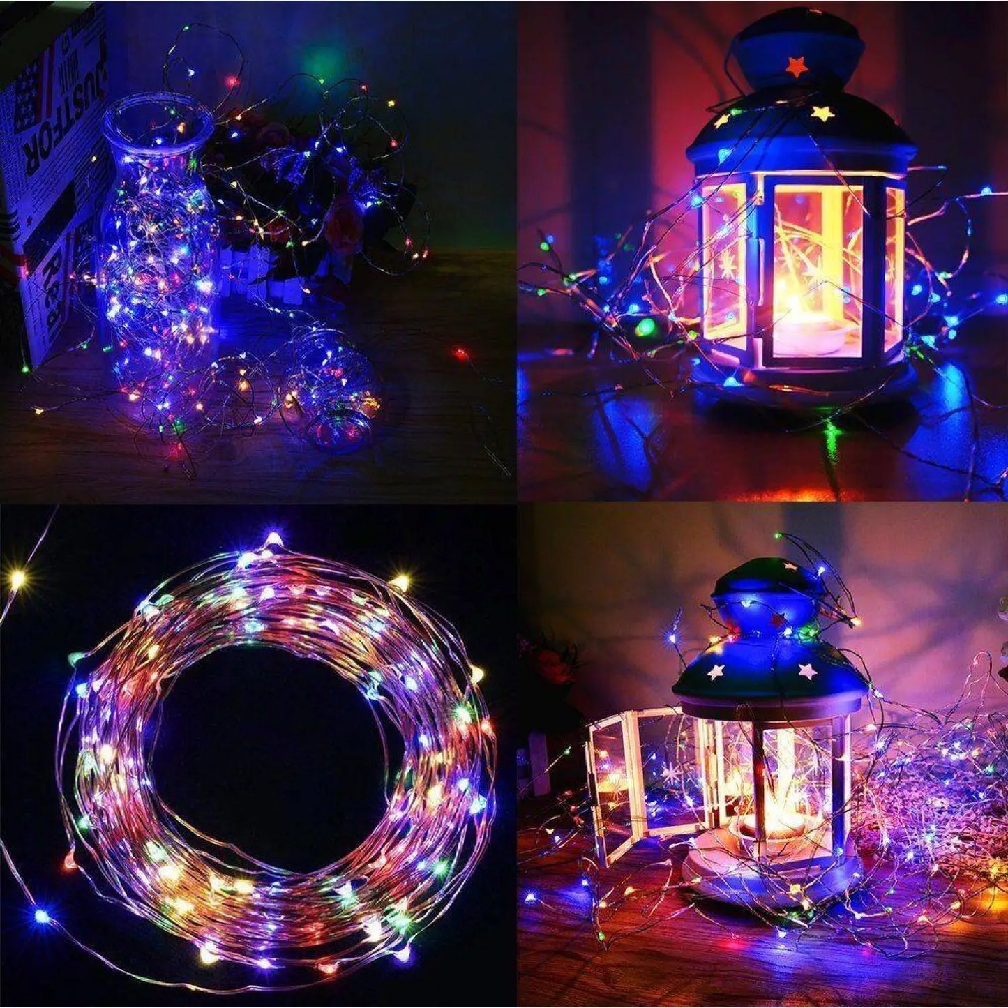 Solcellsljusslinga Fairy 200 LED 66ft Vattentät Koppartråd