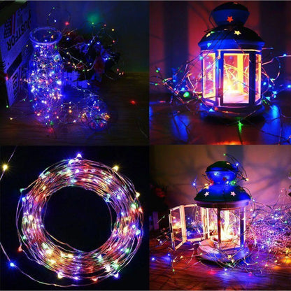 Solcellsljusslinga Fairy 200 LED 66ft Vattentät Koppartråd
