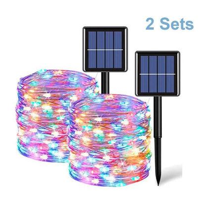 Solcellsljusslinga Fairy 200 LED 66ft Vattentät Koppartråd