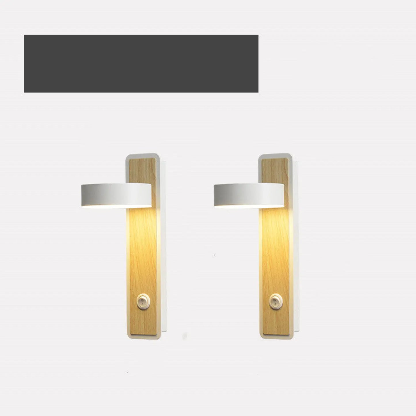 Stilren vägglampa för sovrum med LED roterande design