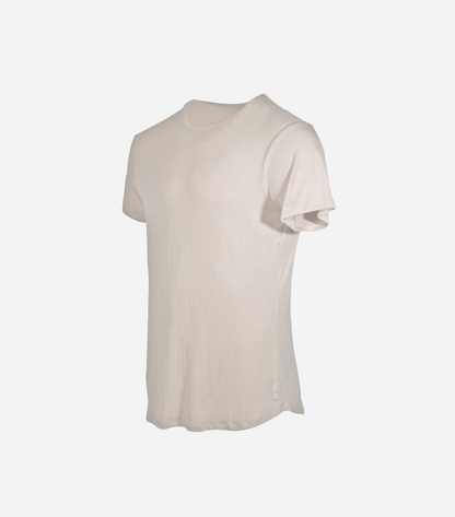 T-shirt in bambù Swift con orlo curvo - Sandstone