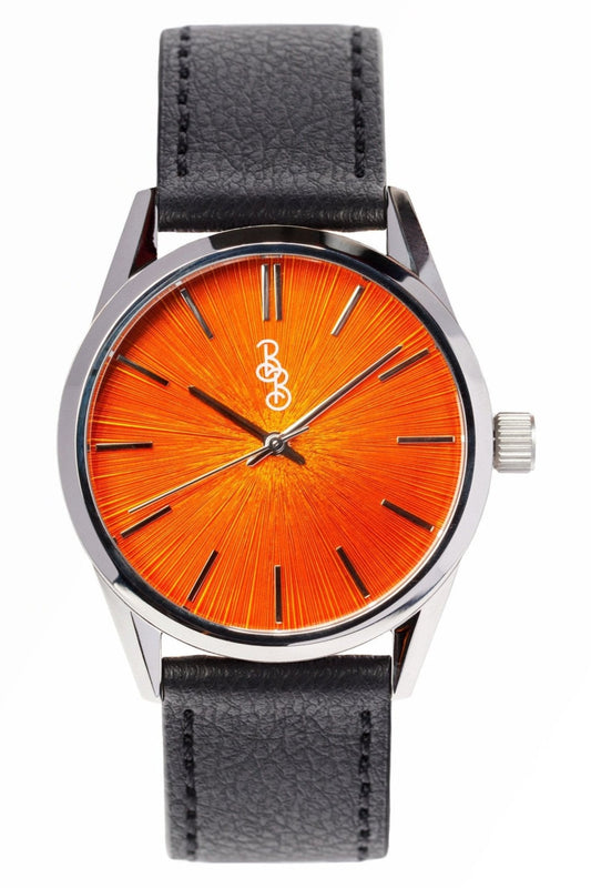 Pomarańczowy zegarek Sunburst