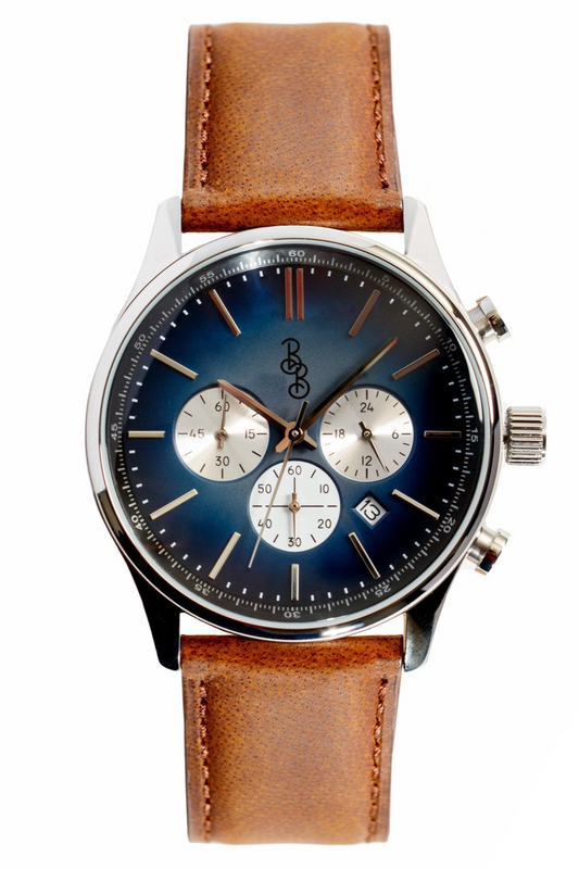Niebieski retro chronograf