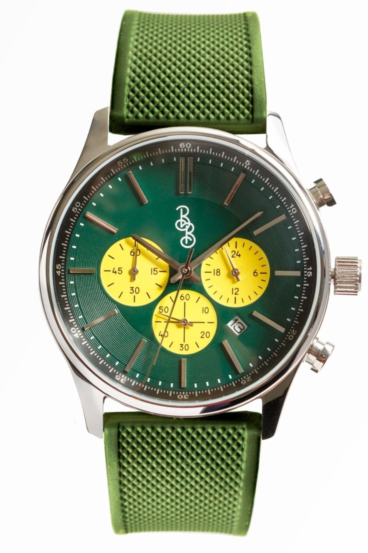 Zielono-żółty chronograf