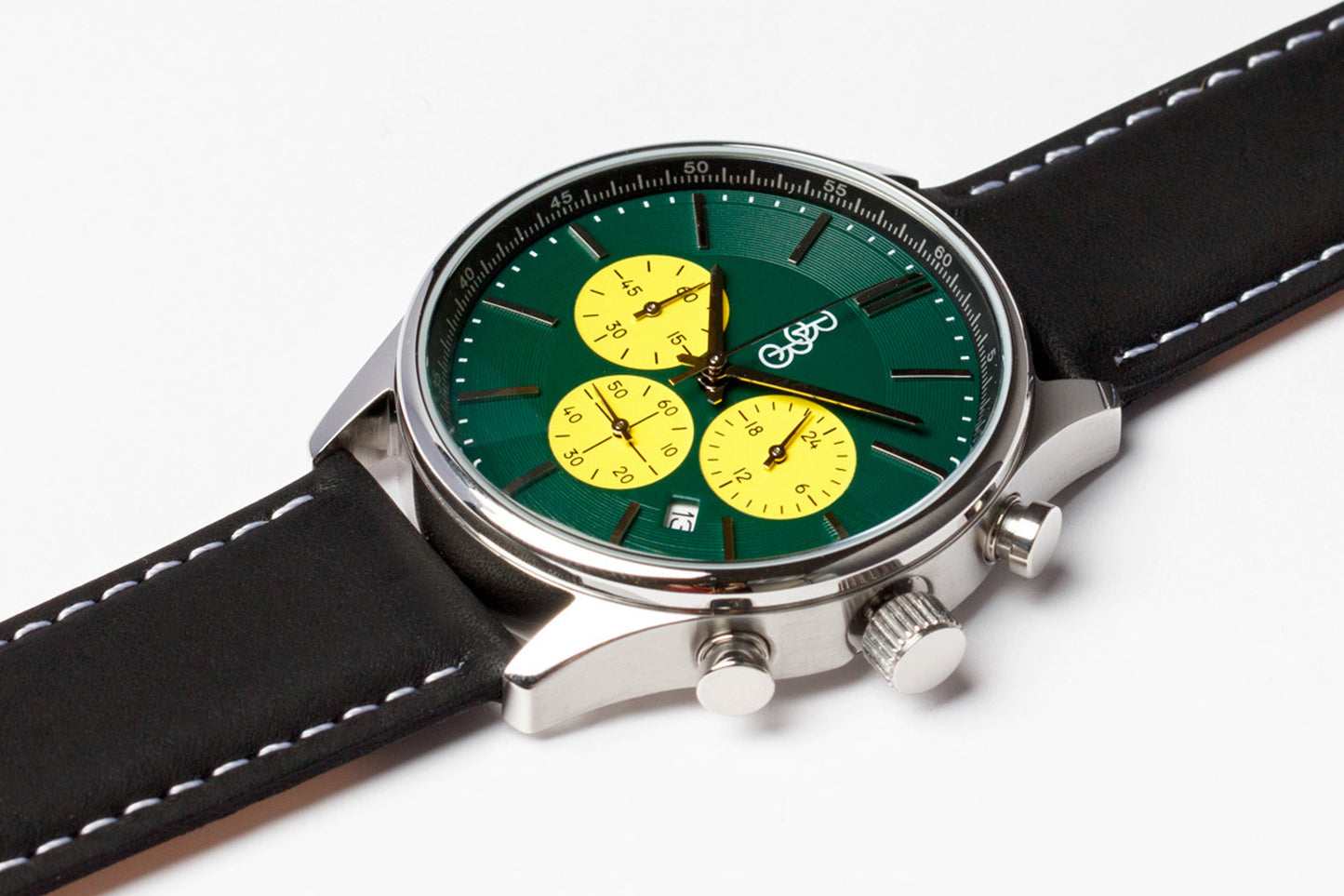 Zielono-żółty chronograf