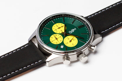 Zielono-żółty chronograf