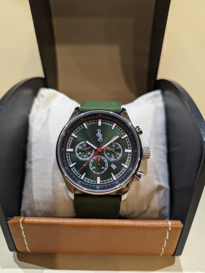 Zielony sportowy chronograf