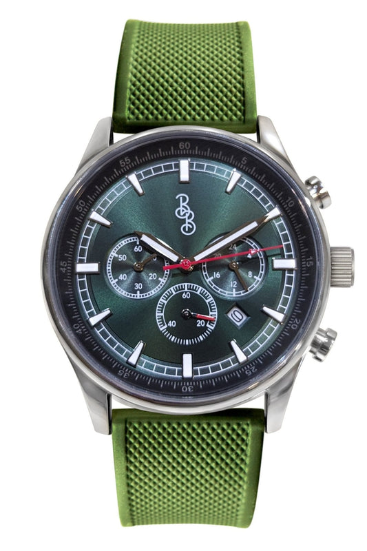 Zielony sportowy chronograf