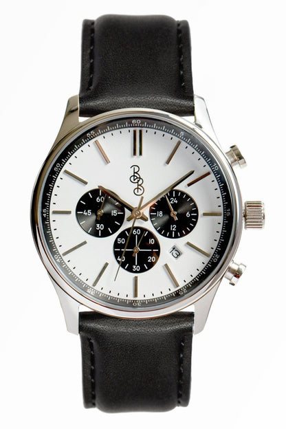 Biały i czarny chronograf