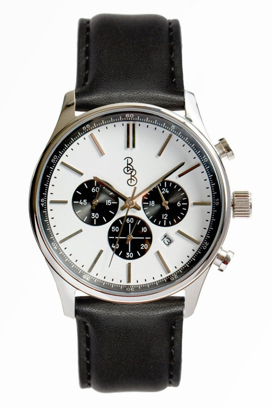 Biały i czarny chronograf
