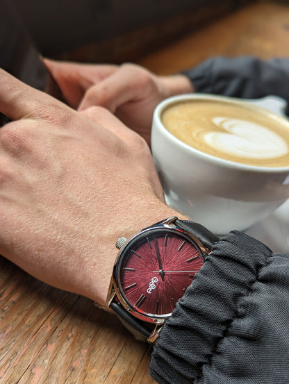 Zegarek Burgundy Sunburst