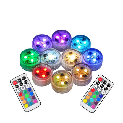 Tre diamant-LED-akvarielampor med RGB-fjärrkontroll