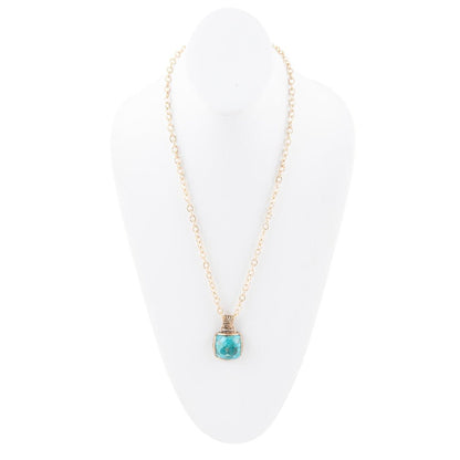 Collana con tre pietre turchese
