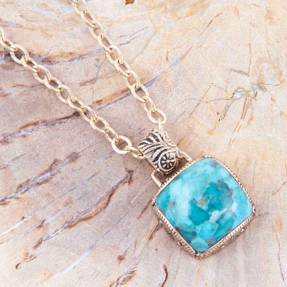 Collana con tre pietre turchese