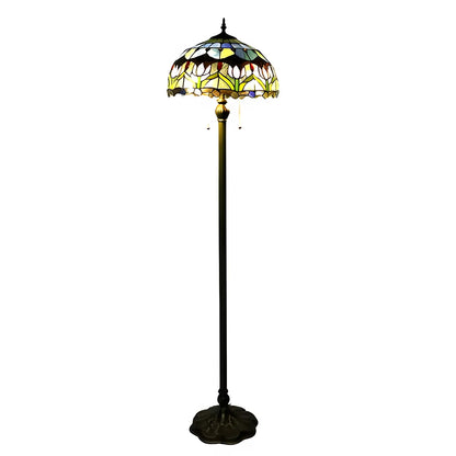 Tulip Tiffany-lampa i glasmosaik - Golvlampa