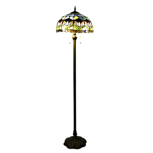 Tulip Tiffany-lampa i glasmosaik - Golvlampa