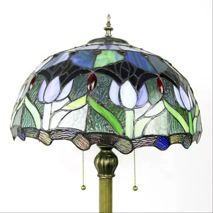 Tulip Tiffany-lampa i glasmosaik - Golvlampa