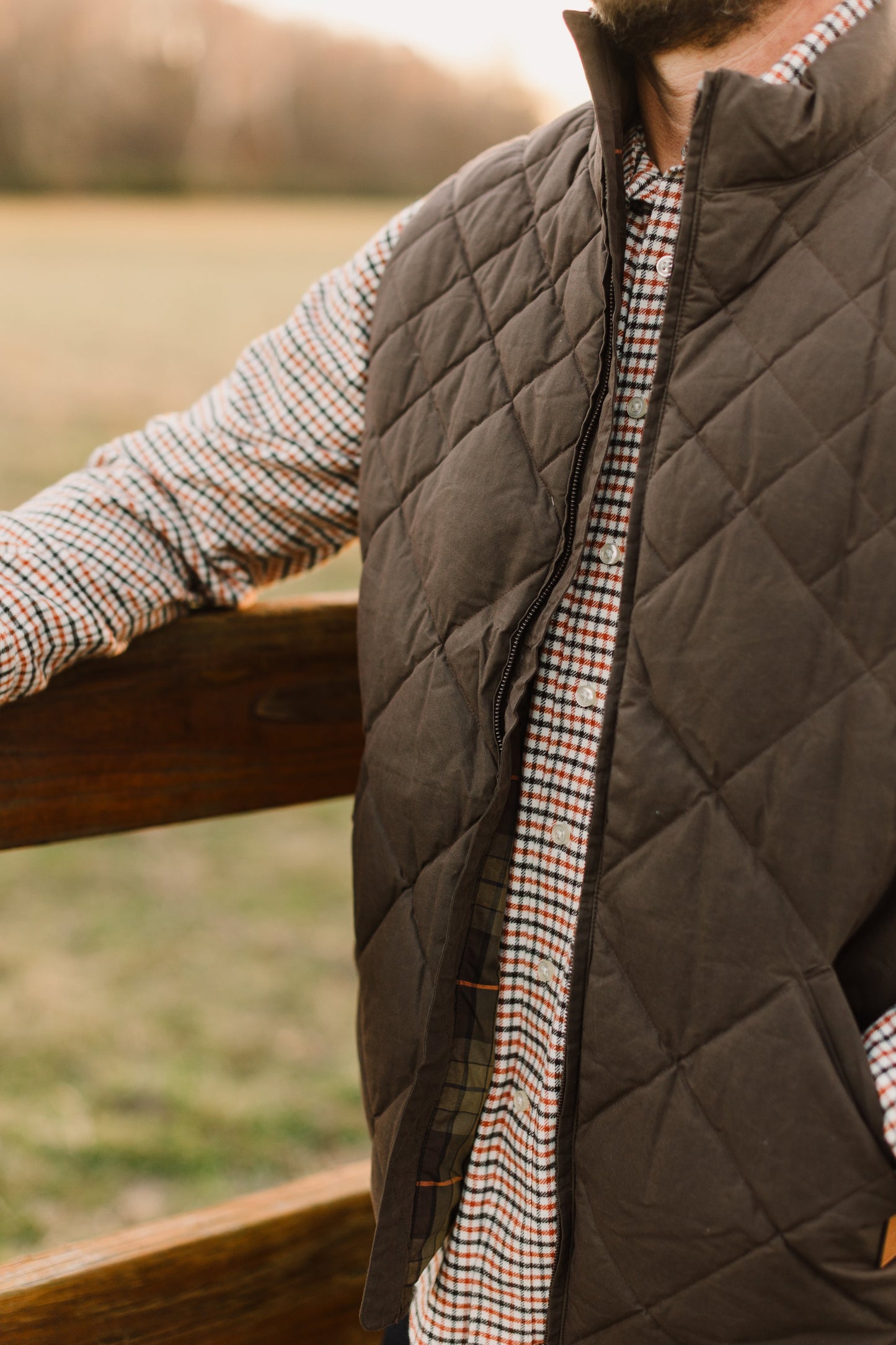 Arthur Quilted Waxed Down Vest