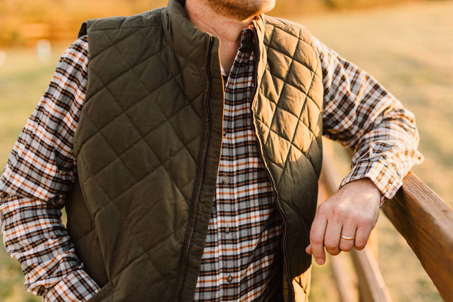 Arthur Quilted Waxed Down Vest