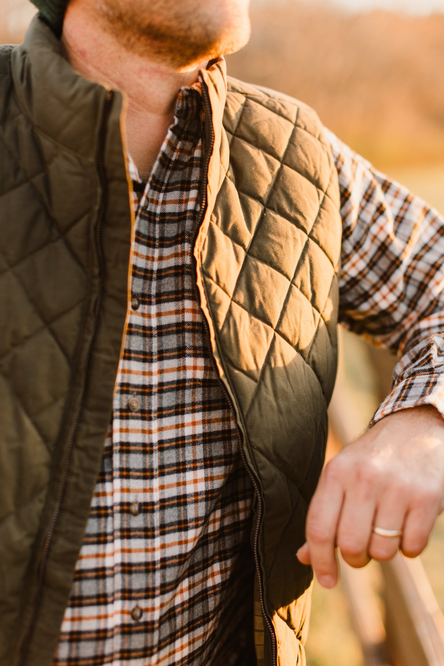 Arthur Quilted Waxed Down Vest