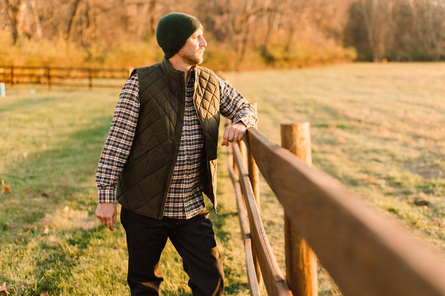 Arthur Quilted Waxed Down Vest