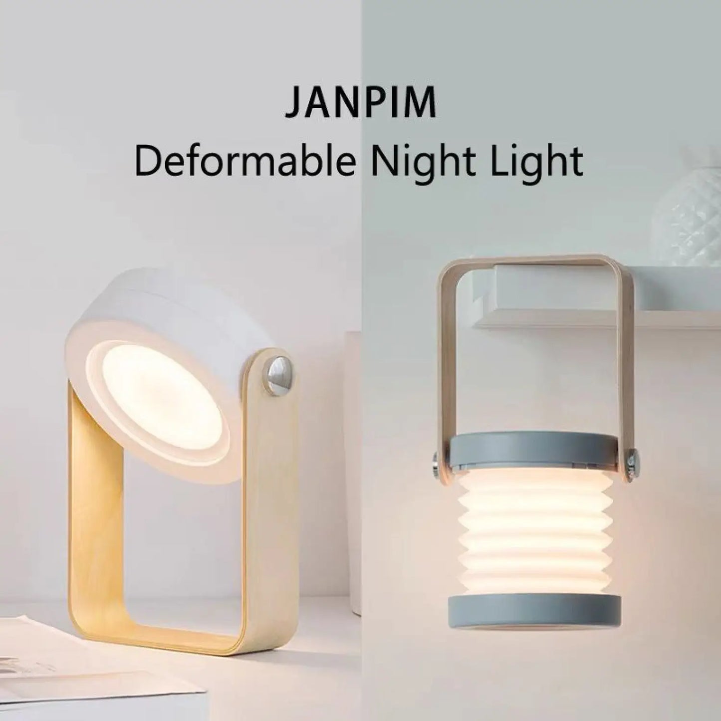 USB-uppladdningsbar och bärbar lampa med vikbar LED-ljusfunktion