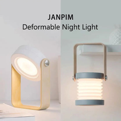 USB-uppladdningsbar och bärbar lampa med vikbar LED-ljusfunktion