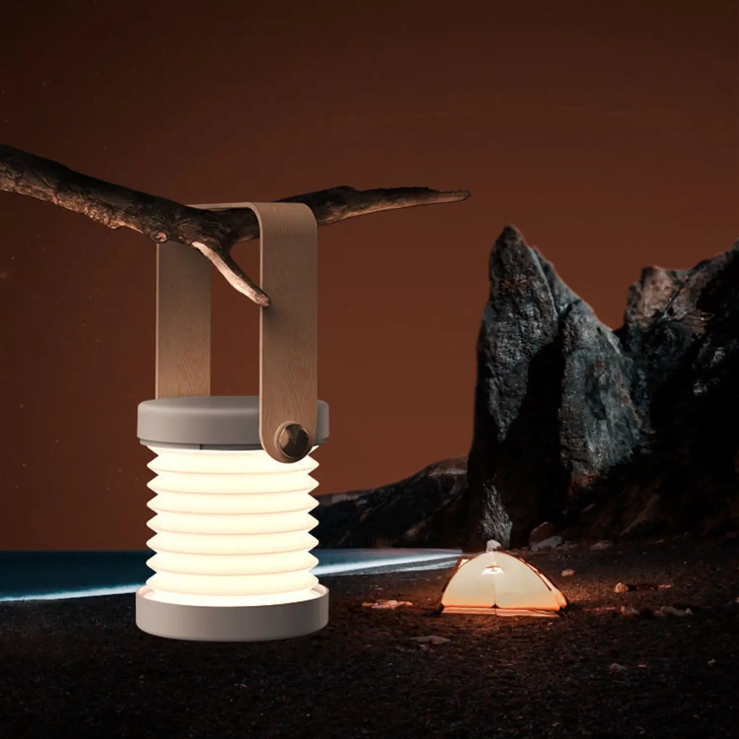 USB-uppladdningsbar och bärbar lampa med vikbar LED-ljusfunktion