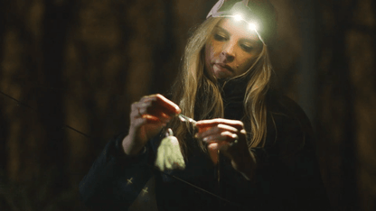 POWERCAP LED Hat Ultra-Bright Hands Free Lighted Battery Powered Headlamp - Stone Unstructured Cotton