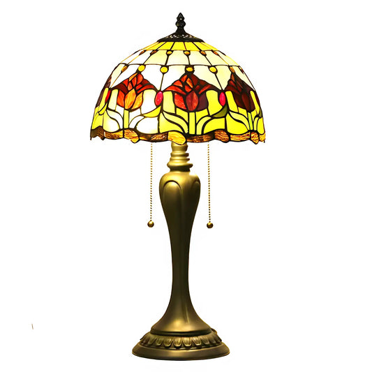 Tiffany-lampa vintage i barockglasstil