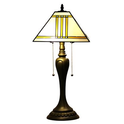 Vintage fyrkantig Tiffany-lampa till salu