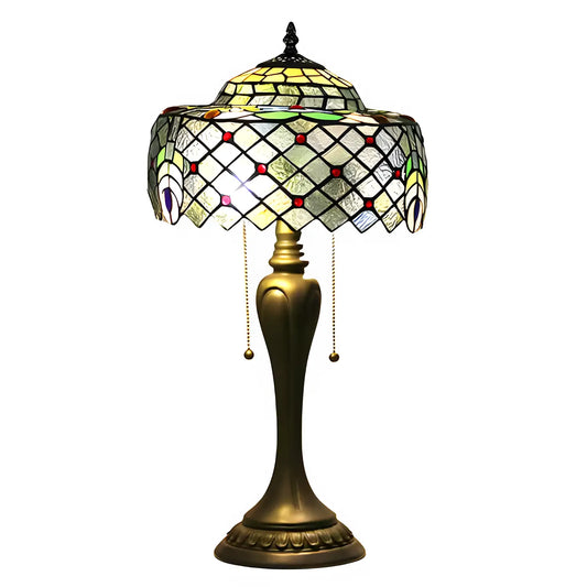 Vintage Tiffany Lampskärmar i Påfågelsglasarbete